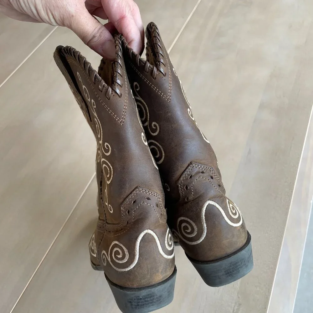 Ariat Youth Shelleen Western Leather Cowboy Cowgirl Boots - Size 1